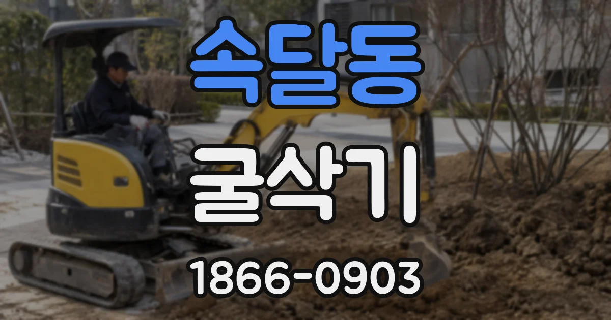 속달동 굴삭기