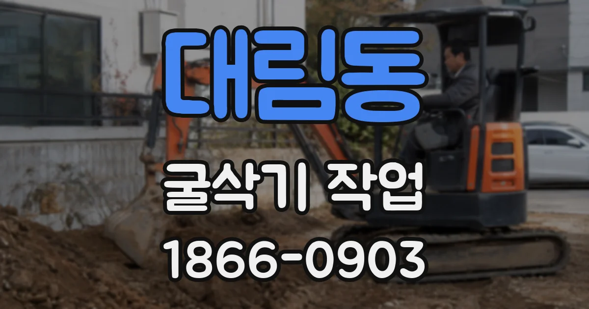 대림동 굴삭기 작업