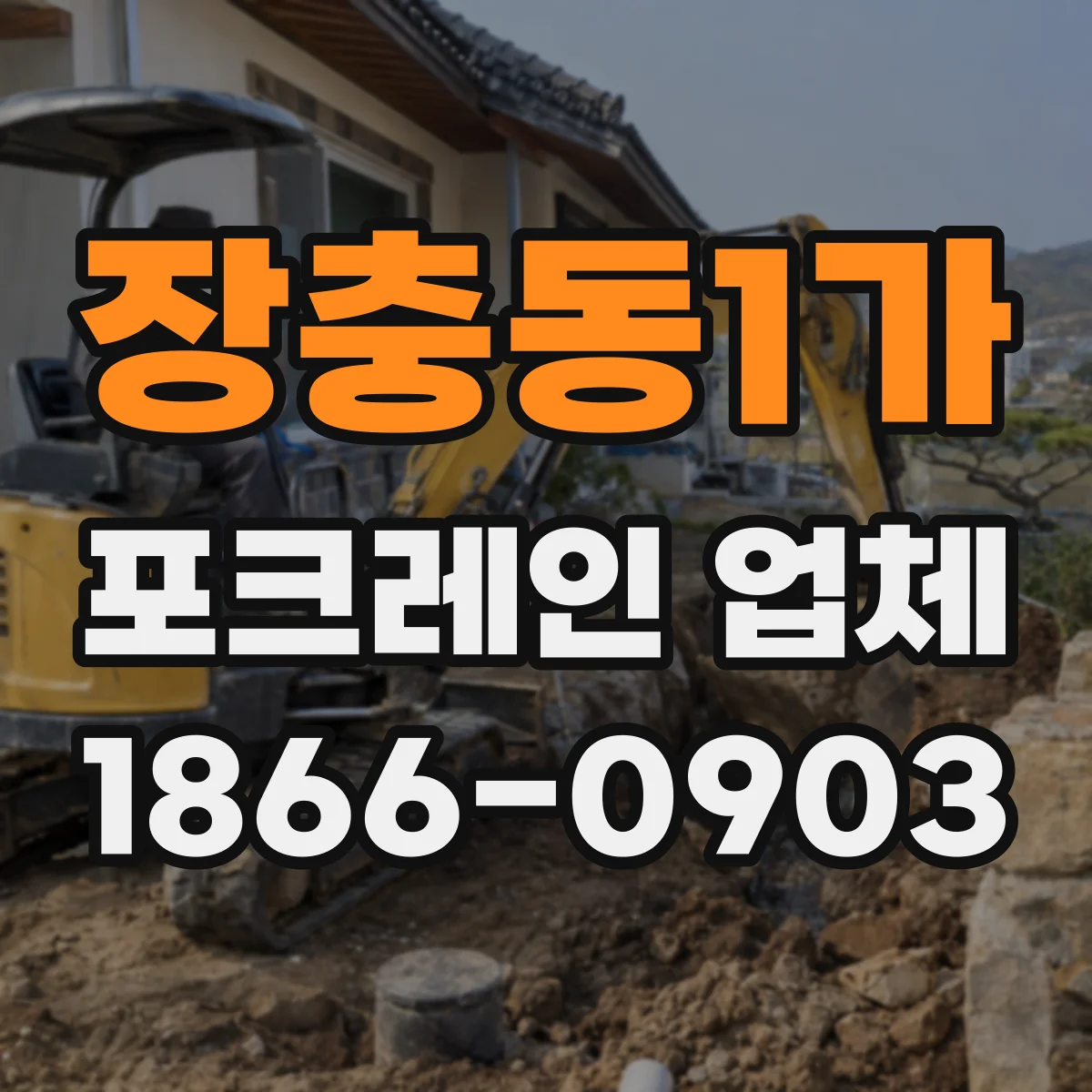 장충동1가 포크레인 업체