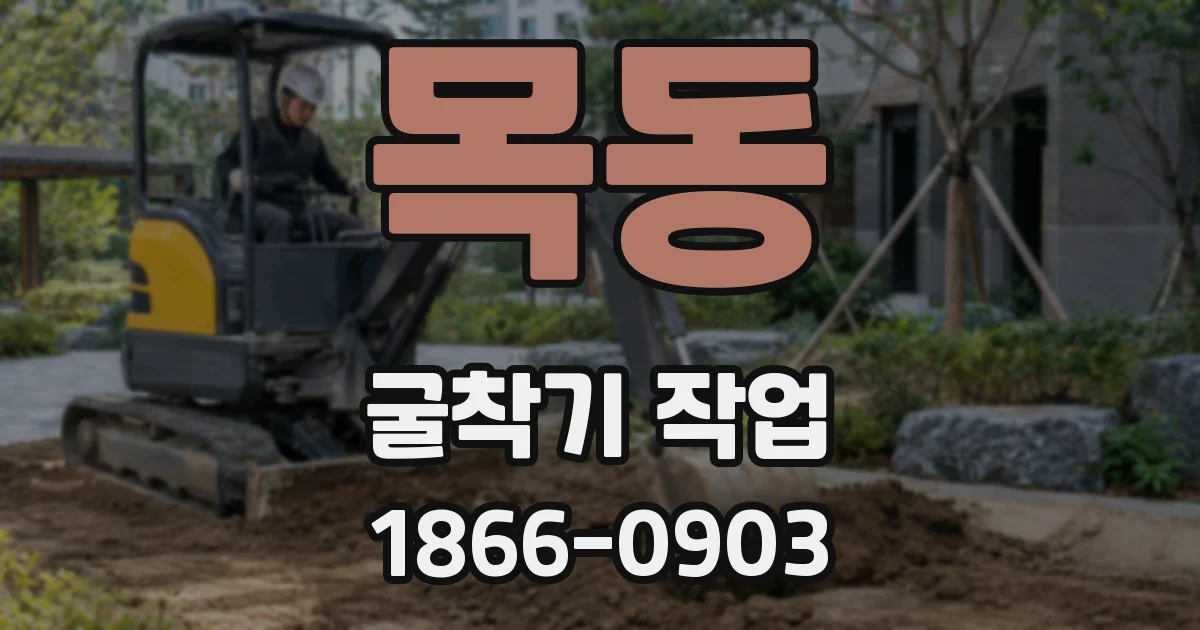 목동 굴착기 작업