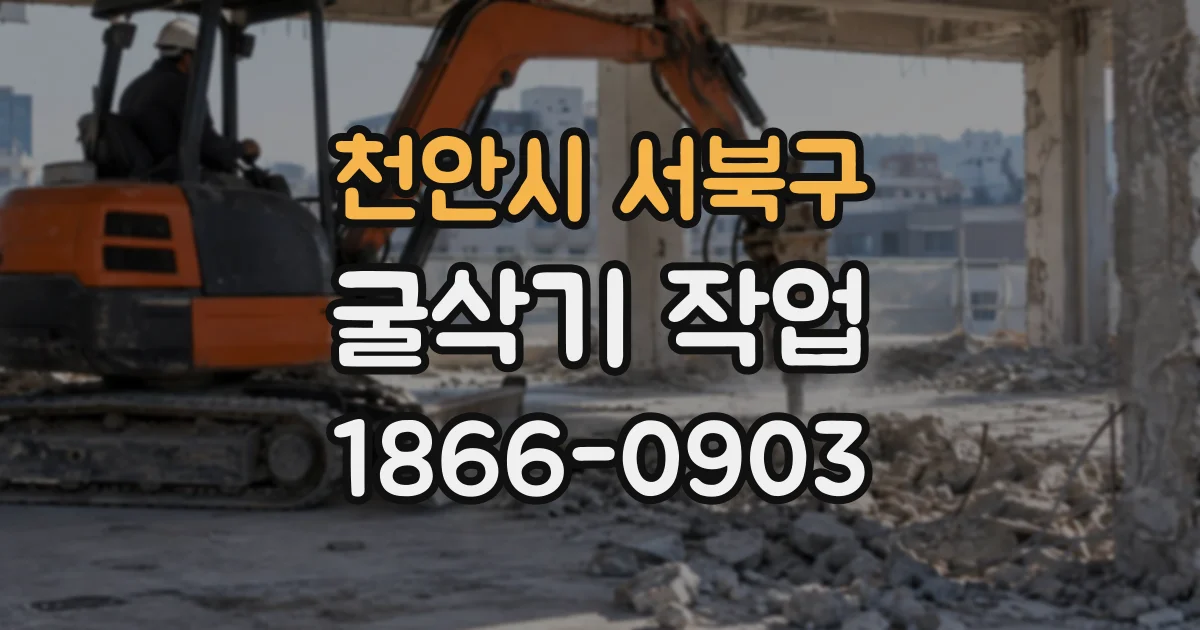 천안시 서북구 굴삭기작업