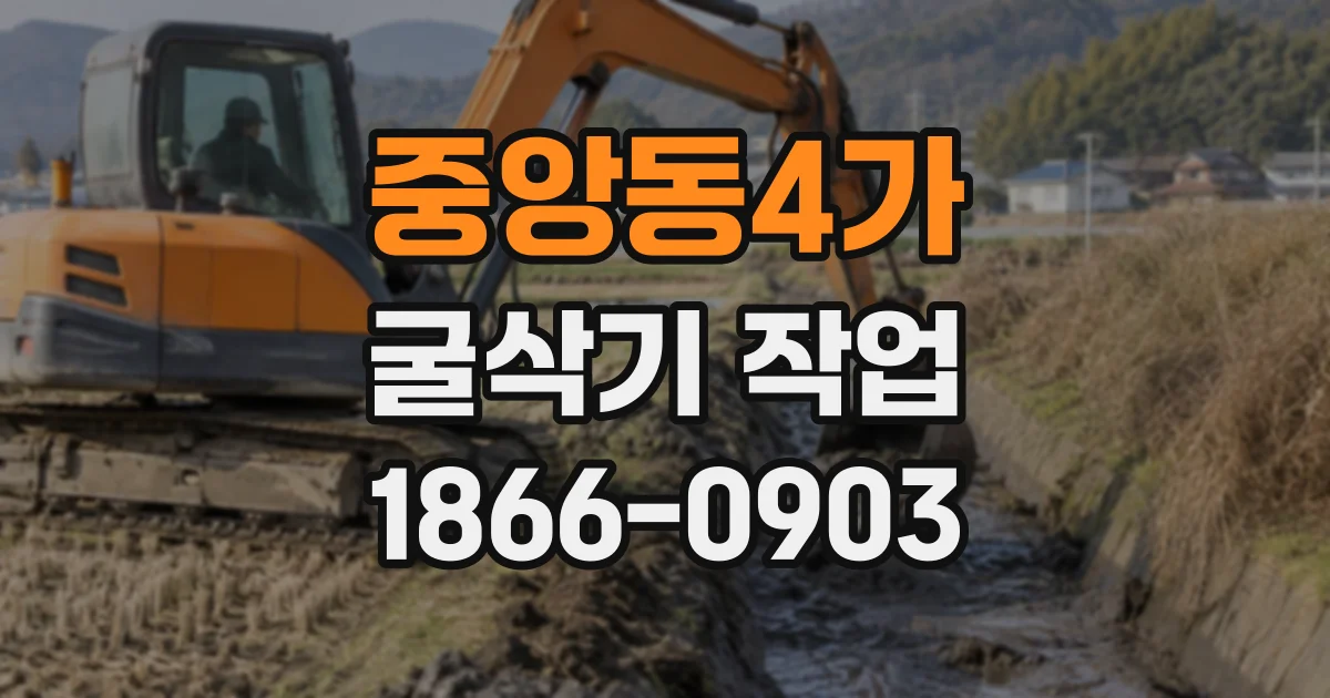 중앙동4가 굴삭기작업