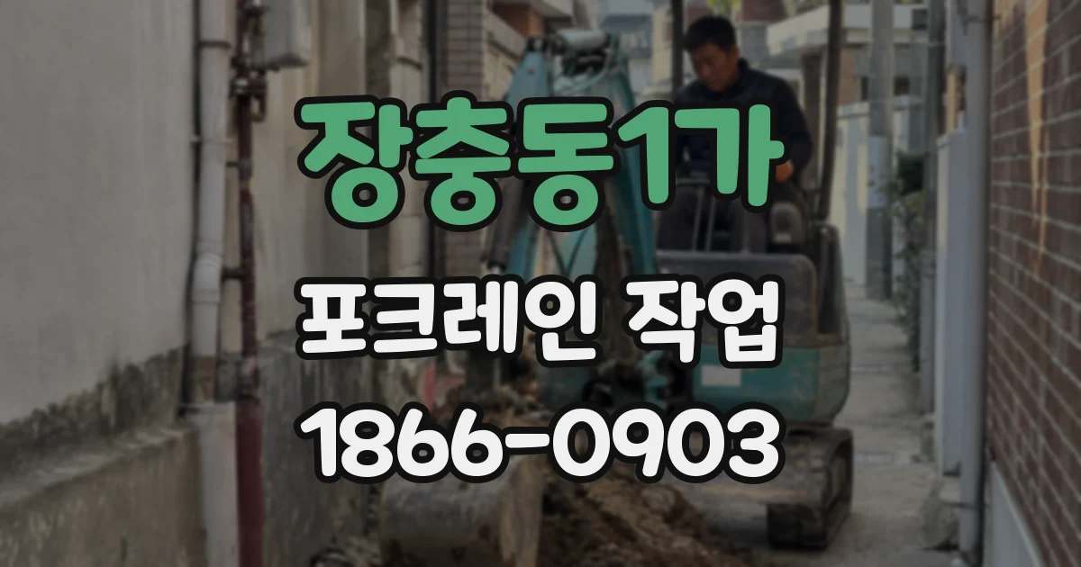 장충동1가 포크레인 작업
