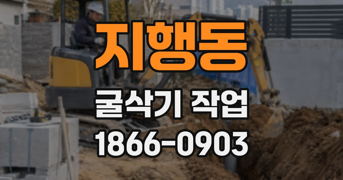 지행동 굴삭기 작업