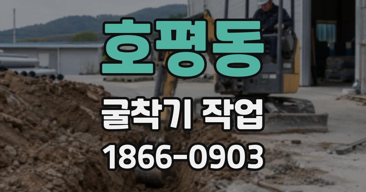 호평동 굴착기 작업