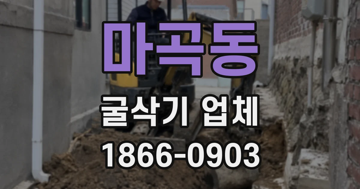 마곡동 굴삭기 업체