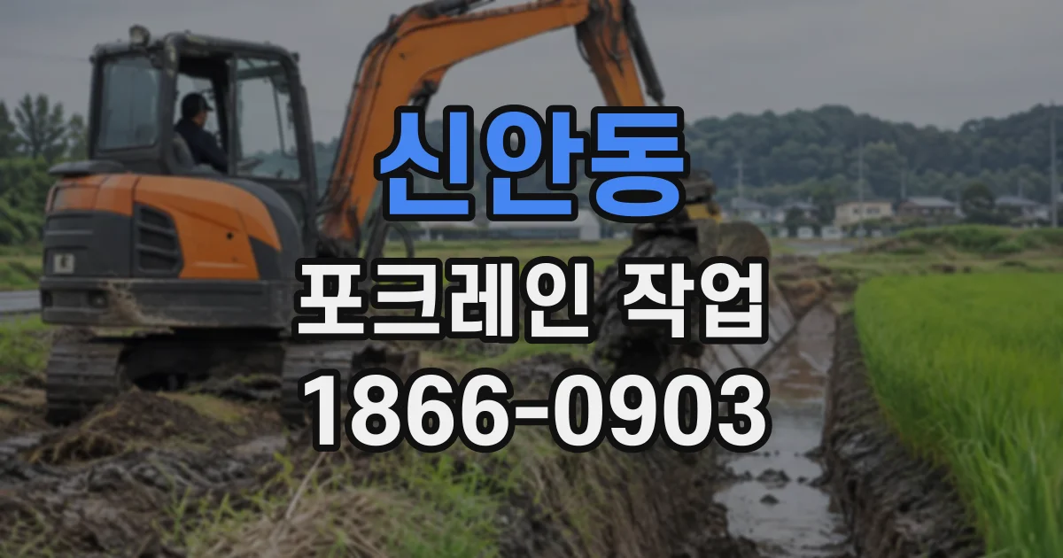 신안동 포크레인작업