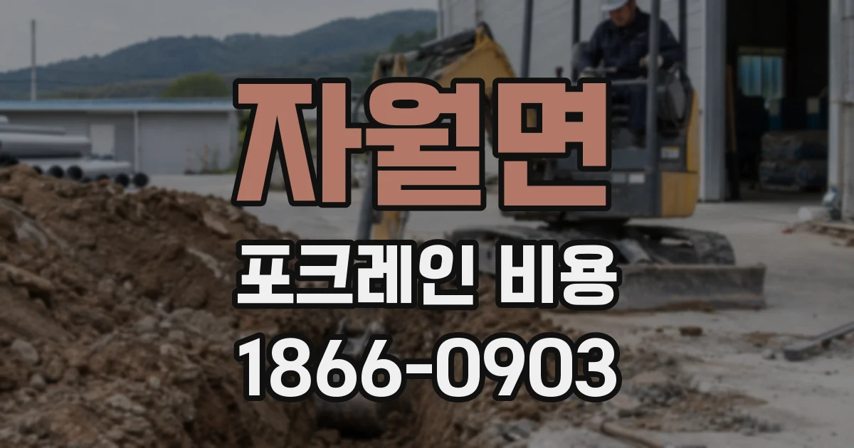 자월면 포크레인 비용