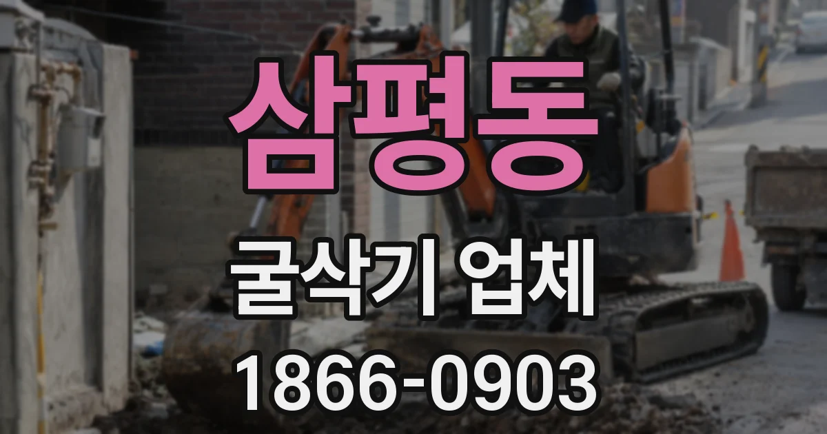삼평동 굴삭기 업체