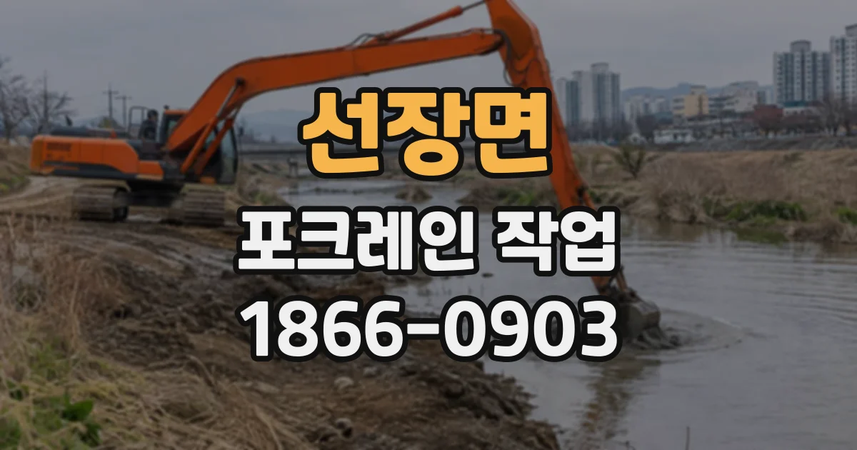 선장면 포크레인작업