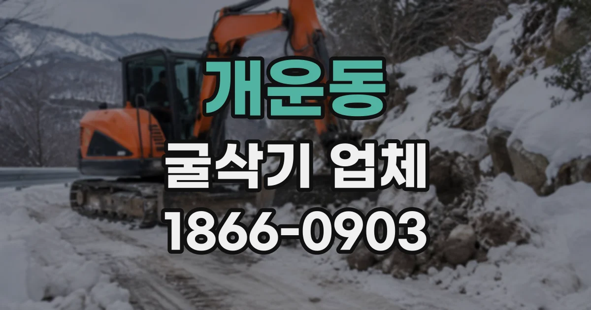 개운동 굴삭기업체