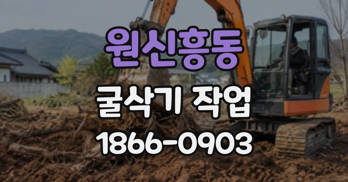 원신흥동 굴삭기작업