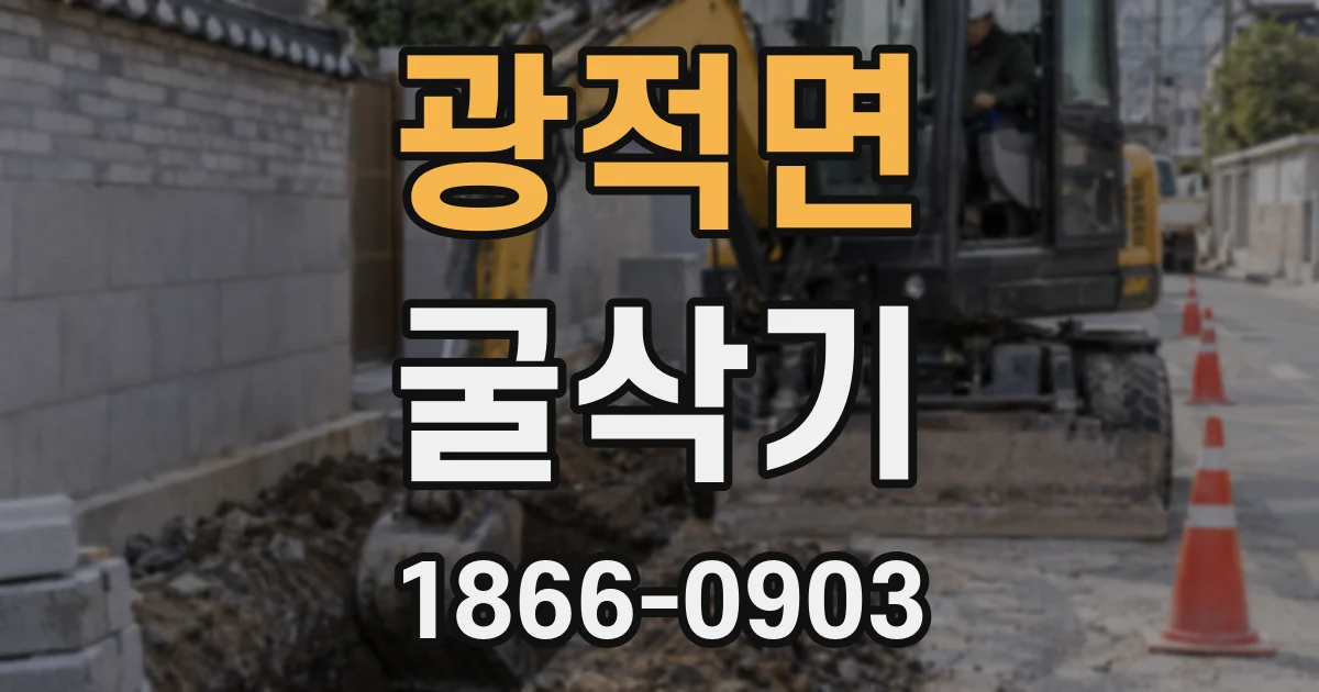 광적면 굴삭기