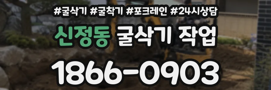 신정동 굴삭기 작업