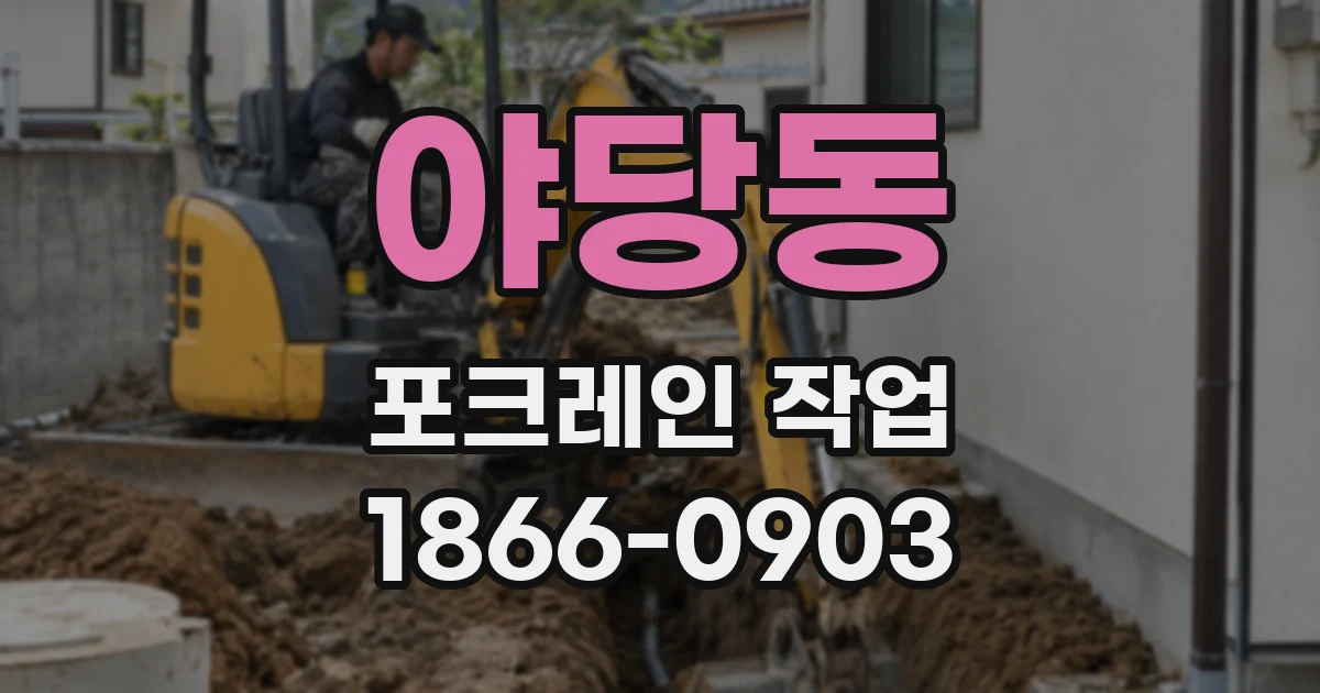 야당동 포크레인 작업