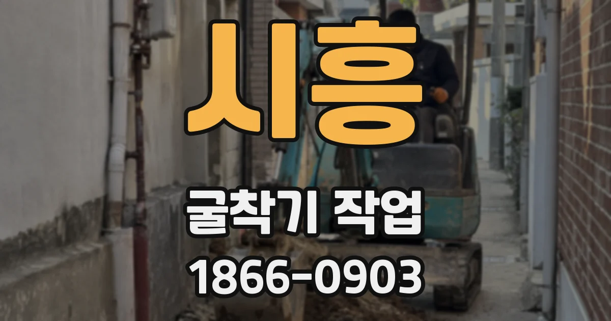 시흥 굴착기 작업