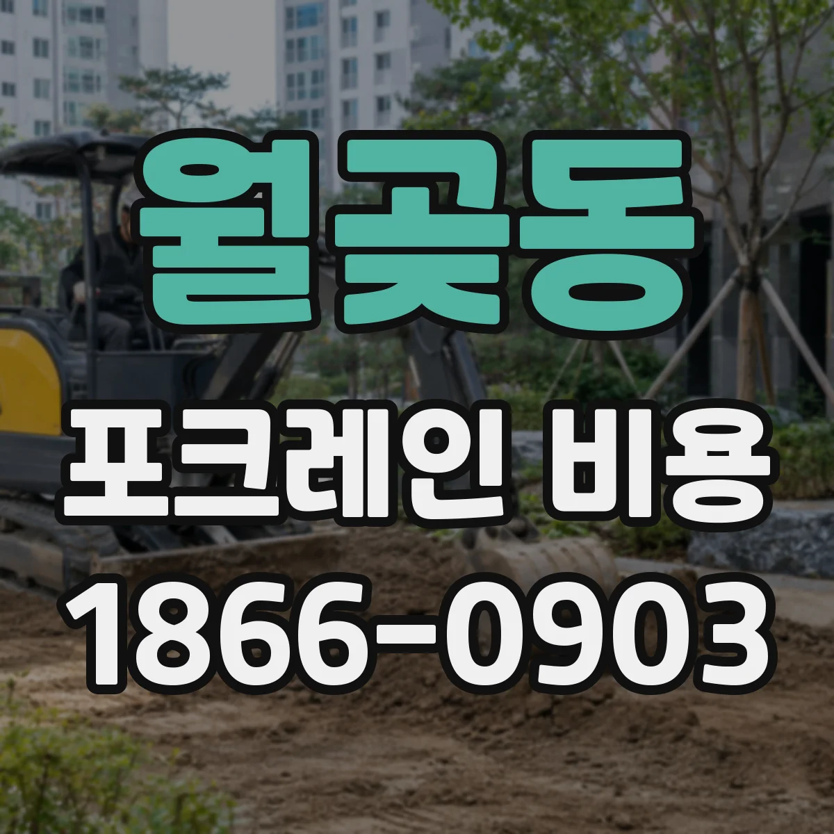 월곶동 포크레인 비용
