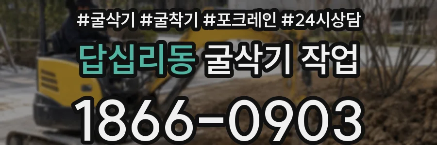 답십리동 굴삭기 작업