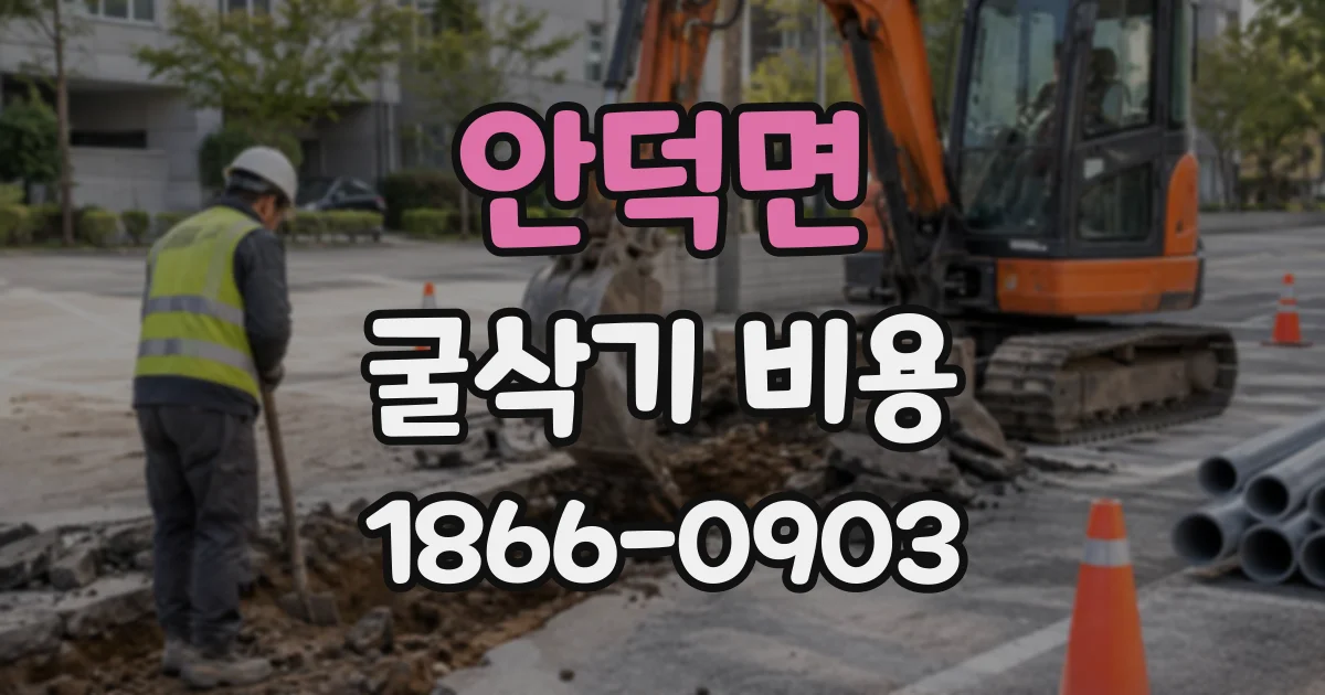 안덕면 굴삭기비용