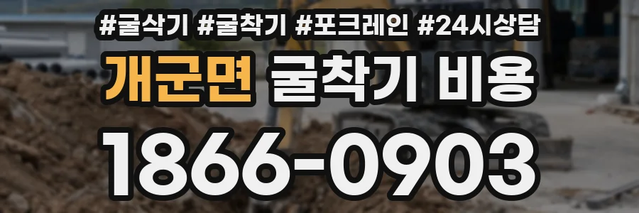 개군면 굴착기 비용