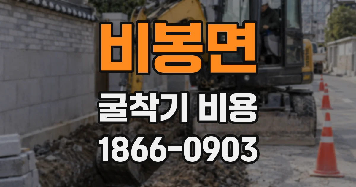비봉면 굴착기 비용