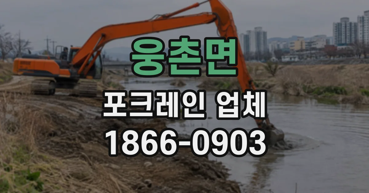 웅촌면 포크레인업체