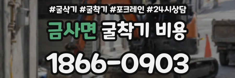 금사면 굴착기 비용