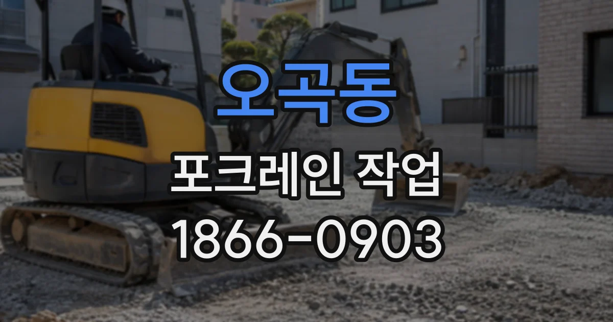 오곡동 포크레인작업