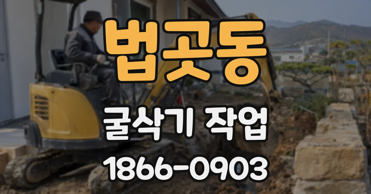 법곳동 굴삭기 작업