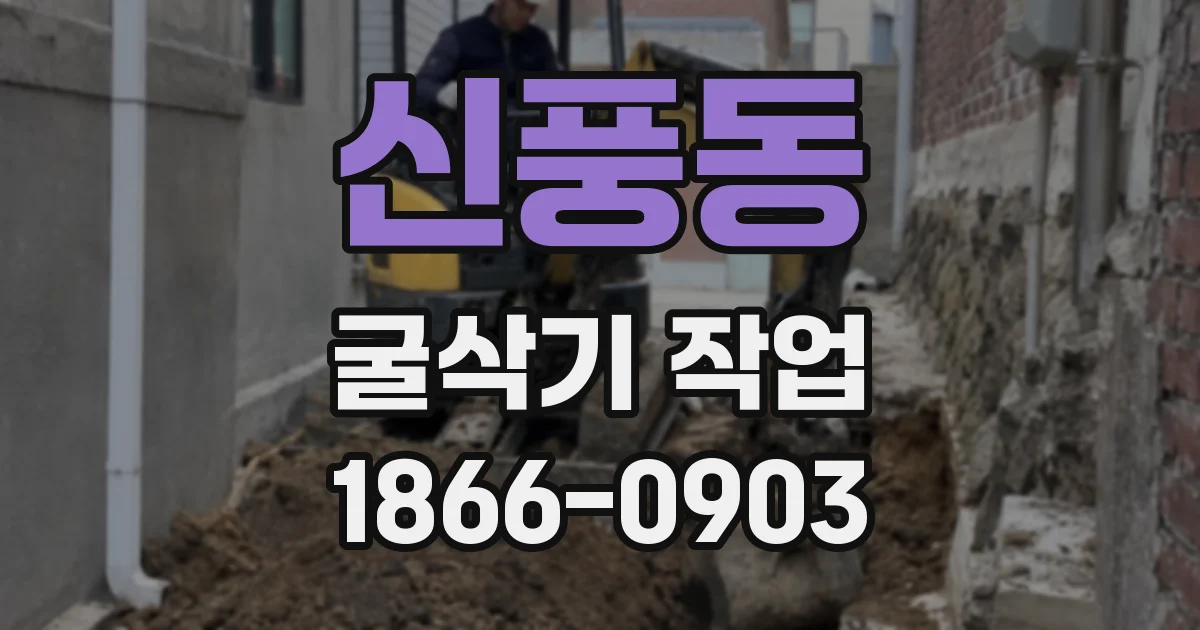 신풍동 굴삭기 작업