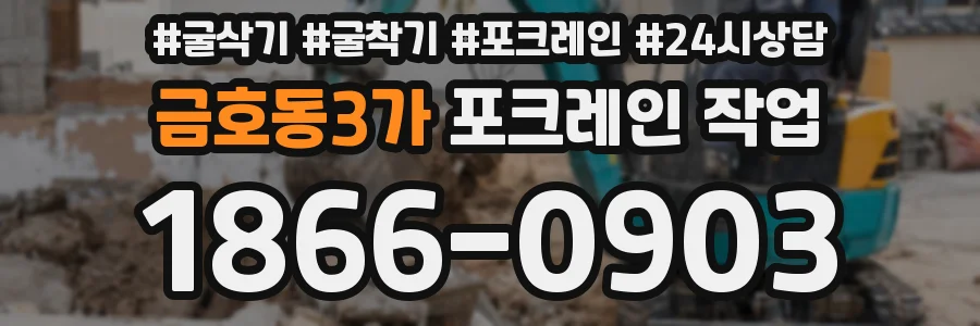 금호동3가 포크레인 작업