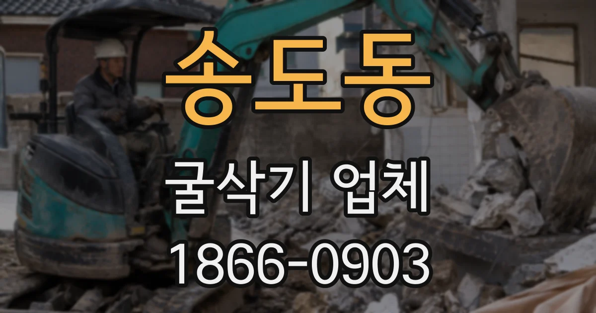 송도동 굴삭기 업체