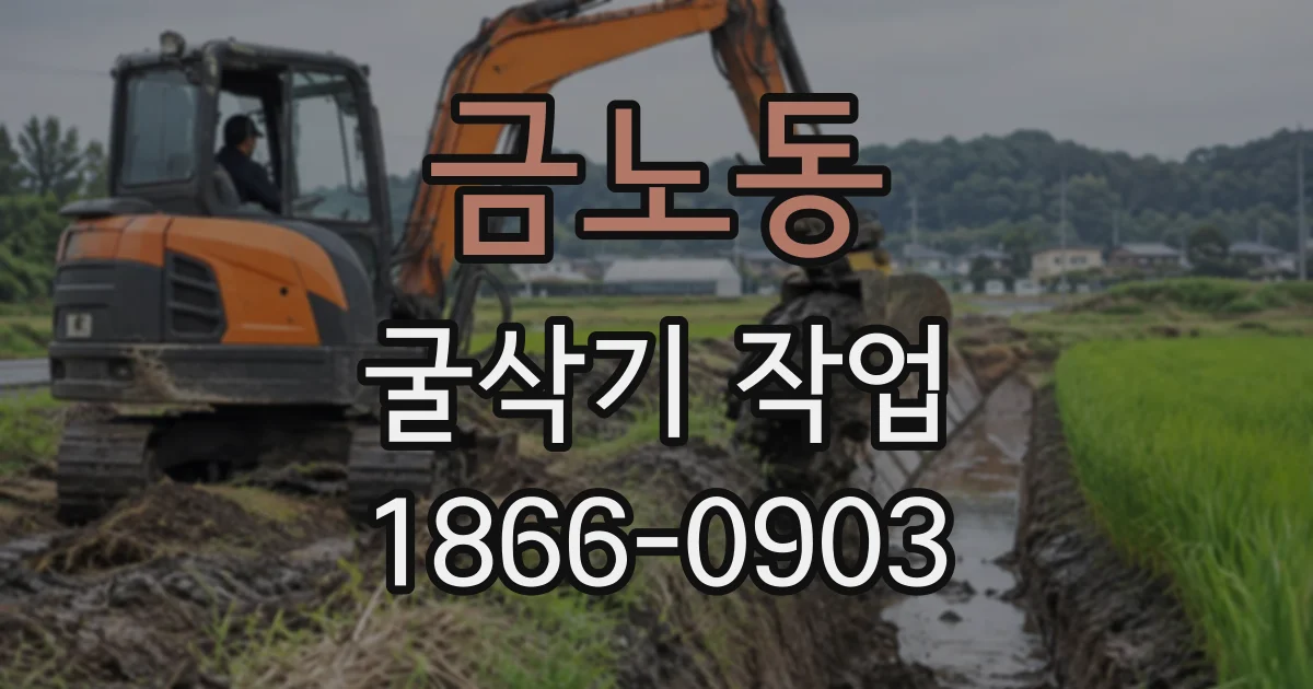 금노동 굴삭기작업