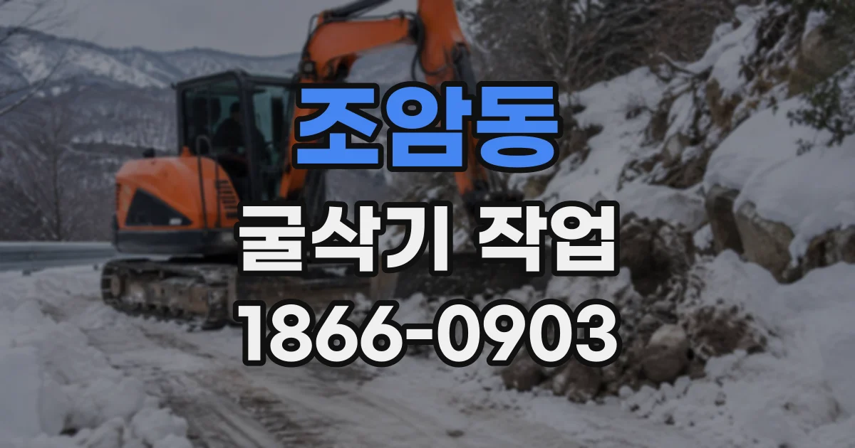 조암동 굴삭기작업
