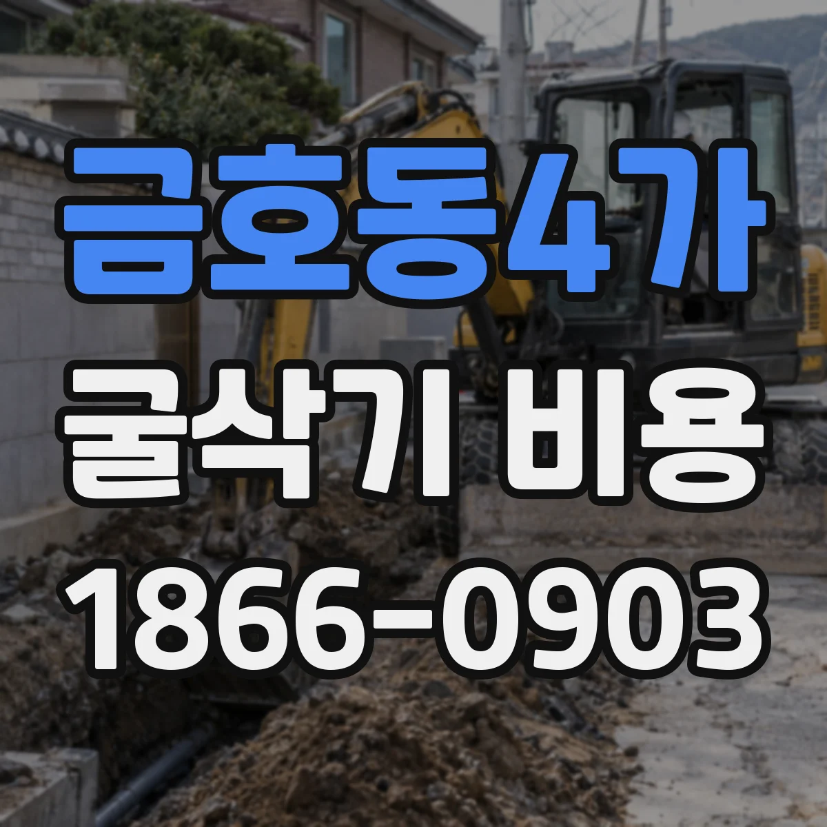 금호동4가 굴삭기 비용