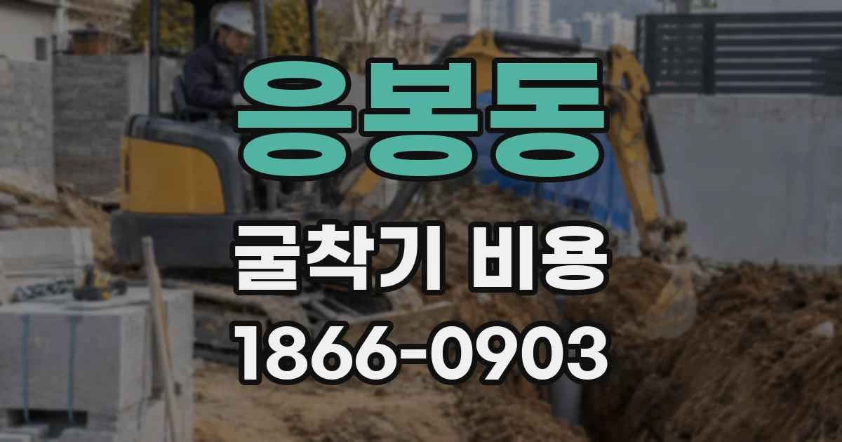 응봉동 굴착기 비용
