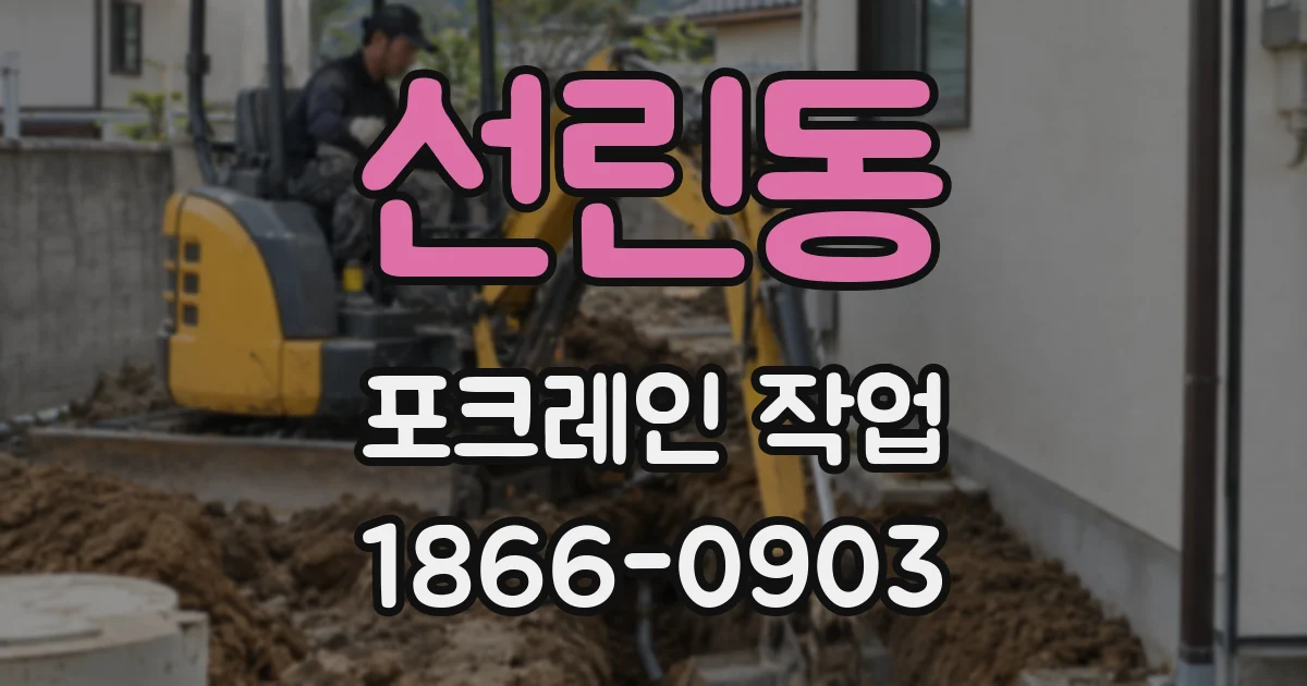 선린동 포크레인 작업