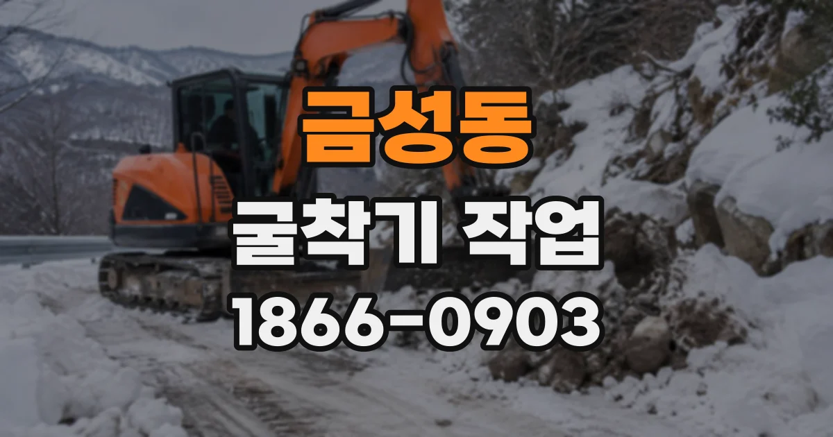 금성동 굴착기작업