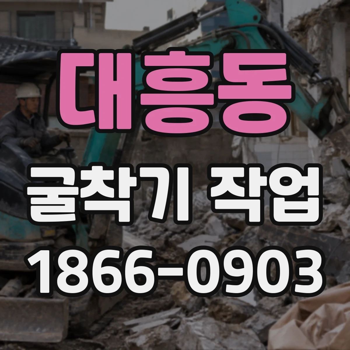 대흥동 굴착기 작업