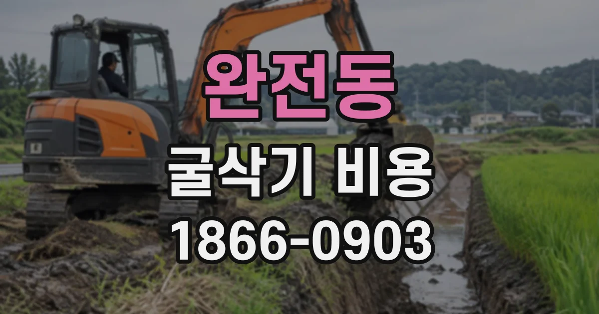 완전동 굴삭기비용