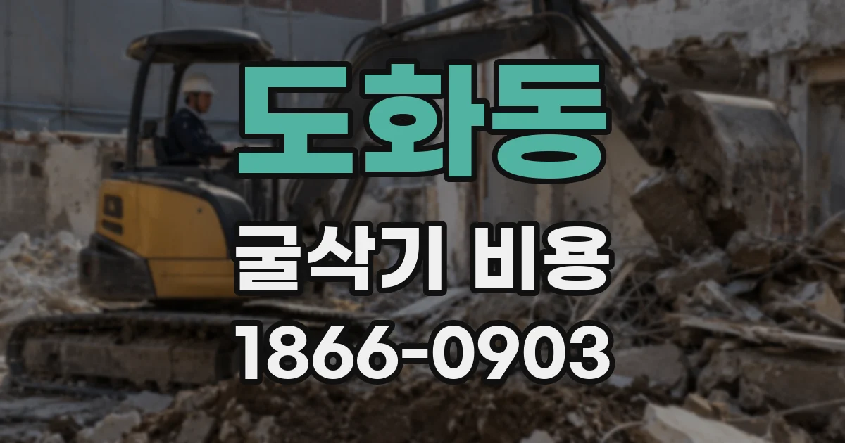 도화동 굴삭기 비용