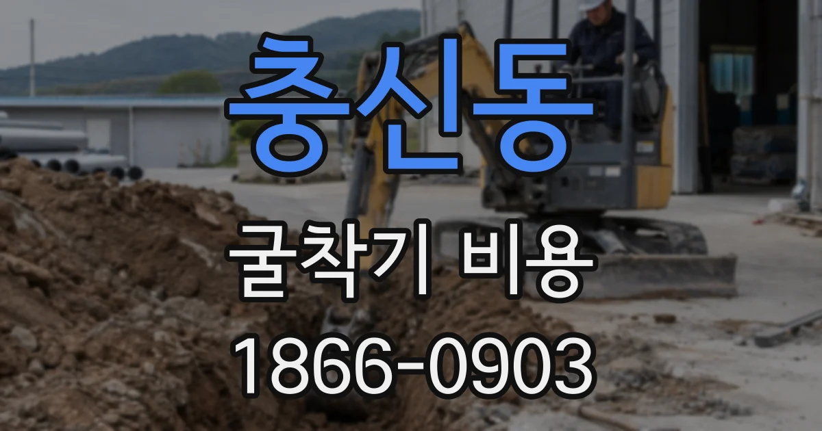 충신동 굴착기 비용