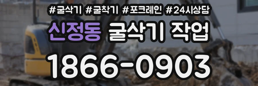신정동 굴삭기 작업