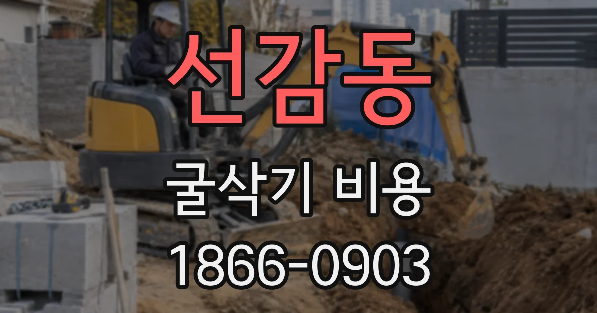선감동 굴삭기 비용