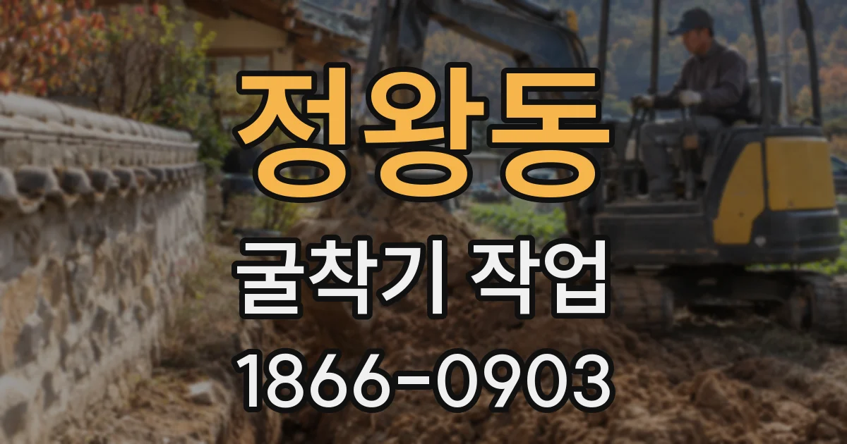 정왕동 굴착기 작업