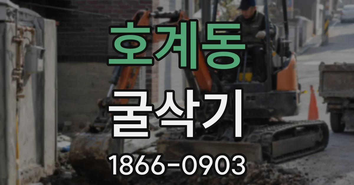 호계동 굴삭기
