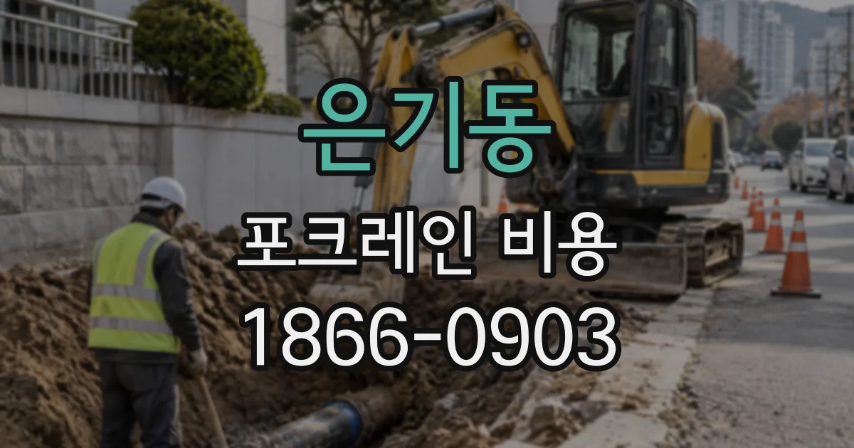 은기동 포크레인비용 나무 심을 자리 굴착할 때 확인할 점