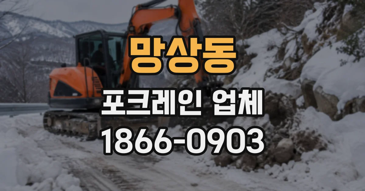 망상동 포크레인업체
