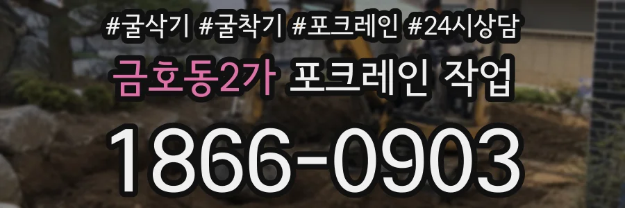 금호동2가 포크레인 작업