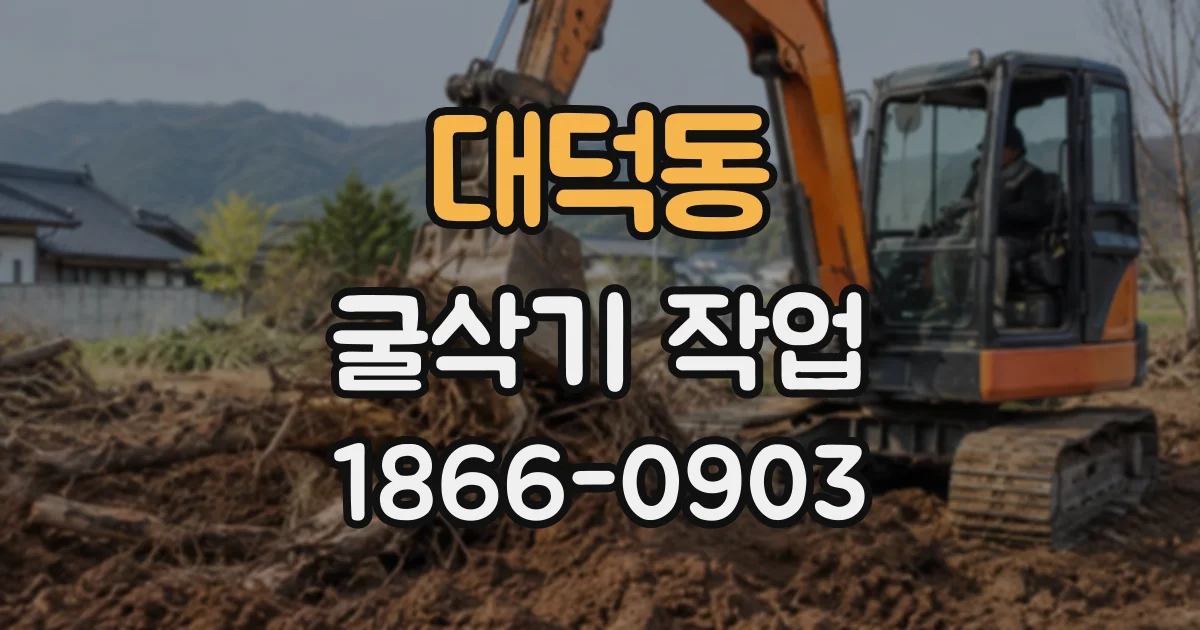 대덕동 굴삭기작업